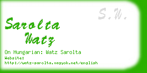 sarolta watz business card